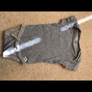 Grey short sleeve onesie